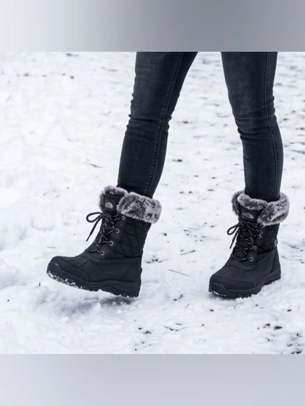 ARTIC SHIELD Women’s Black Winter Snow Boots with Faux Fur Collar Size 9